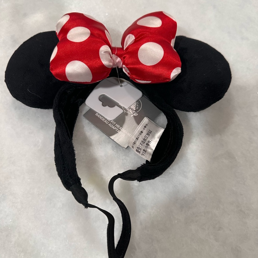 Minnie Mouse Adjustable Ear Headband NWT
